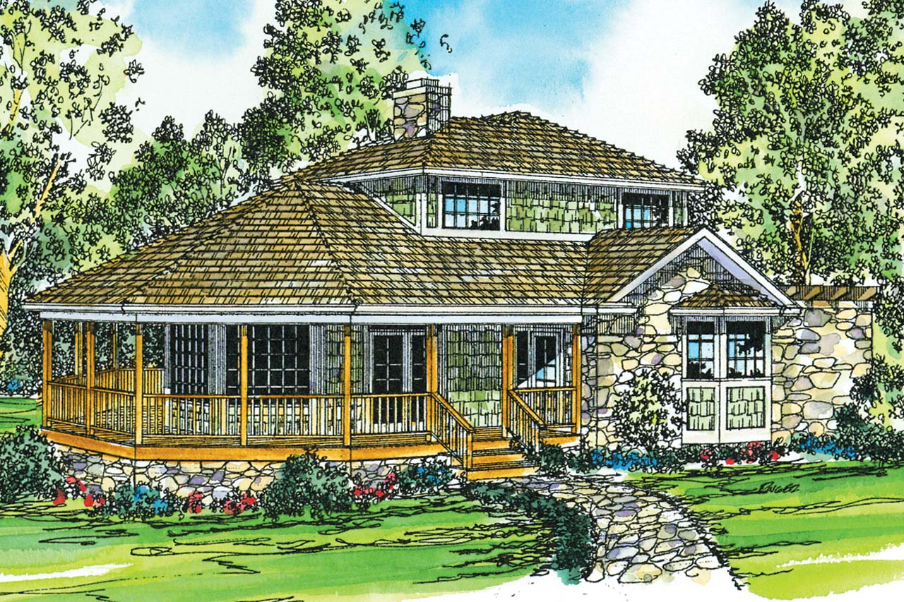Cape Cod House Plan, Home Plan, Lakeview 10-079, Vacation Home Plan, Cabin Plan