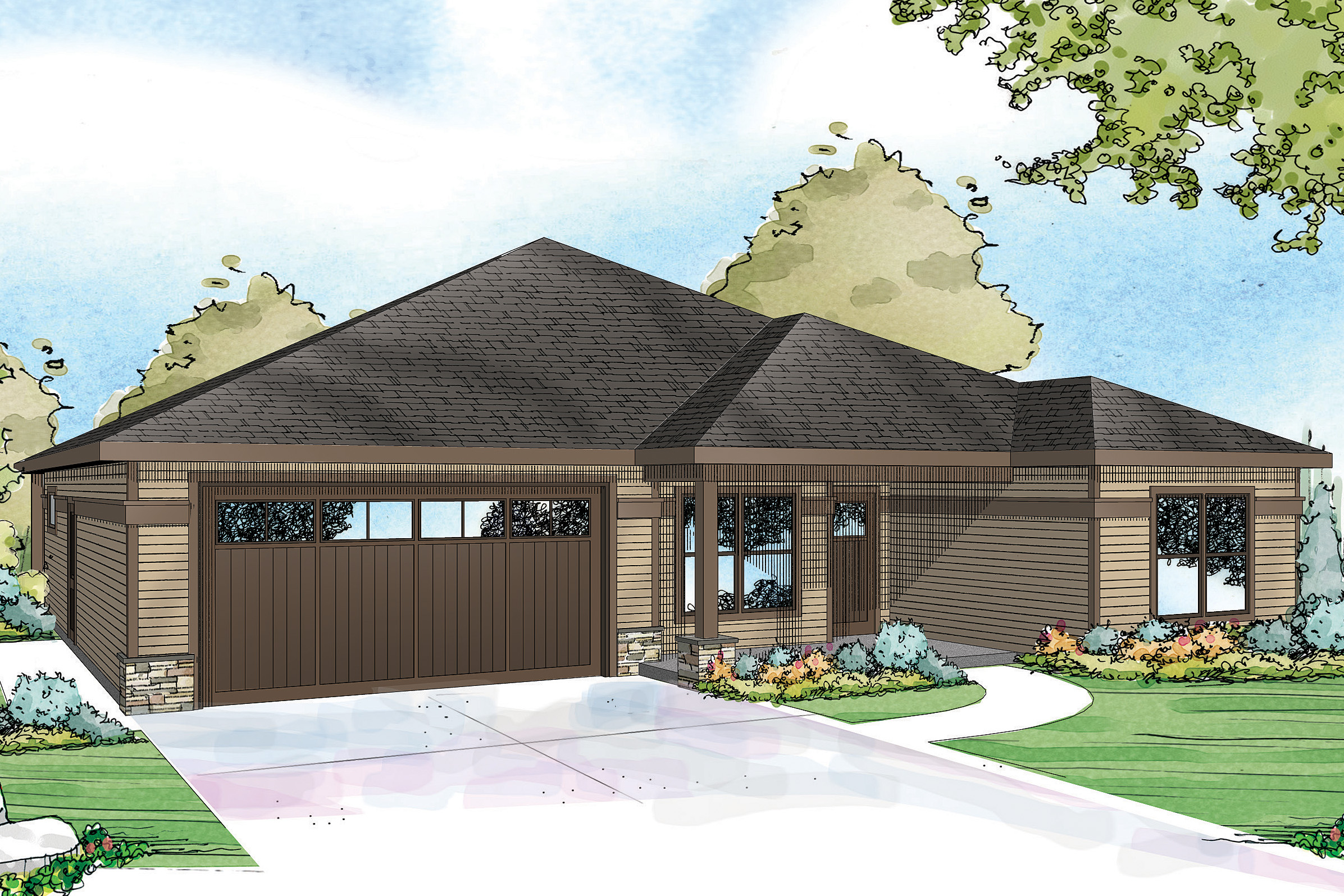 Country House Plan, Home Plan, Westfall 30-944, Ranch House Plan