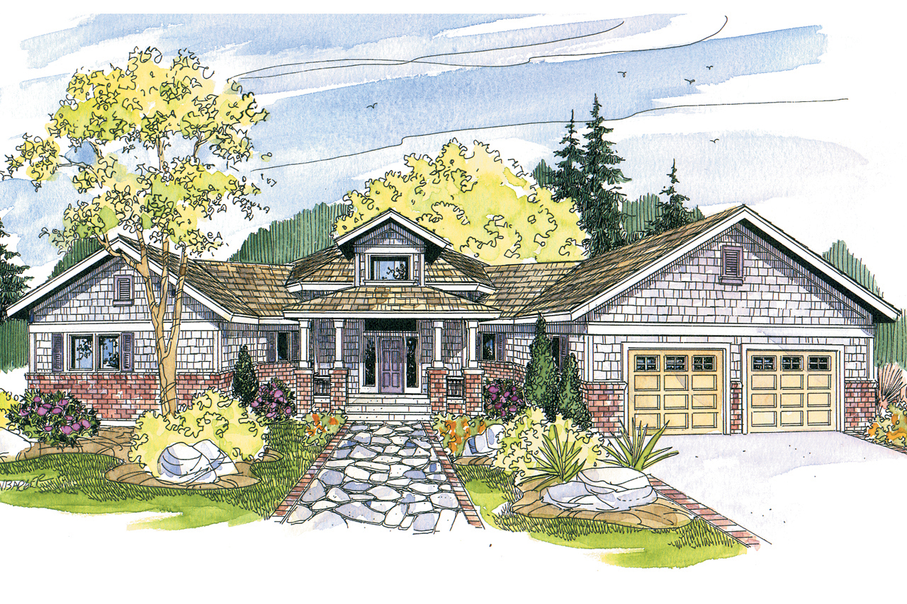 Craftsman House Plan, Home Plan, Hexagonal House Plan, McCarren 10-509, View Lot House Plans