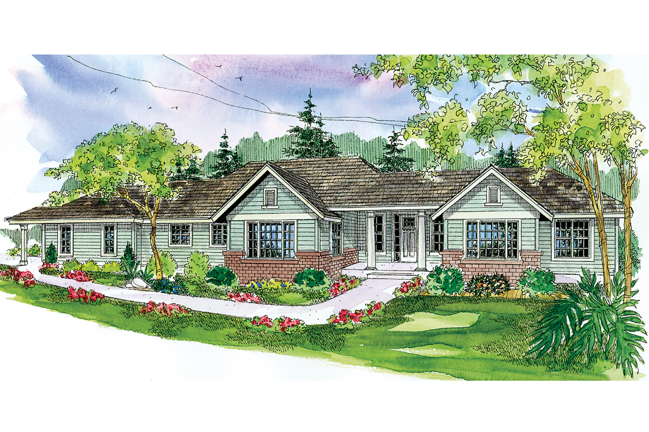 Ranch House Plan, Home Plan, Parkdale 30-684
