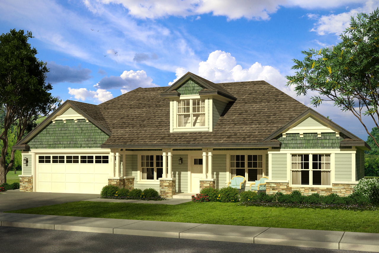 Craftsman House Plan, Ranch Home Plan, New Home Design, Silverbrook 31-012