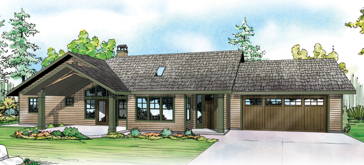 Elk Lake 30-849, Ranch House Plan, Traditional Home Plan