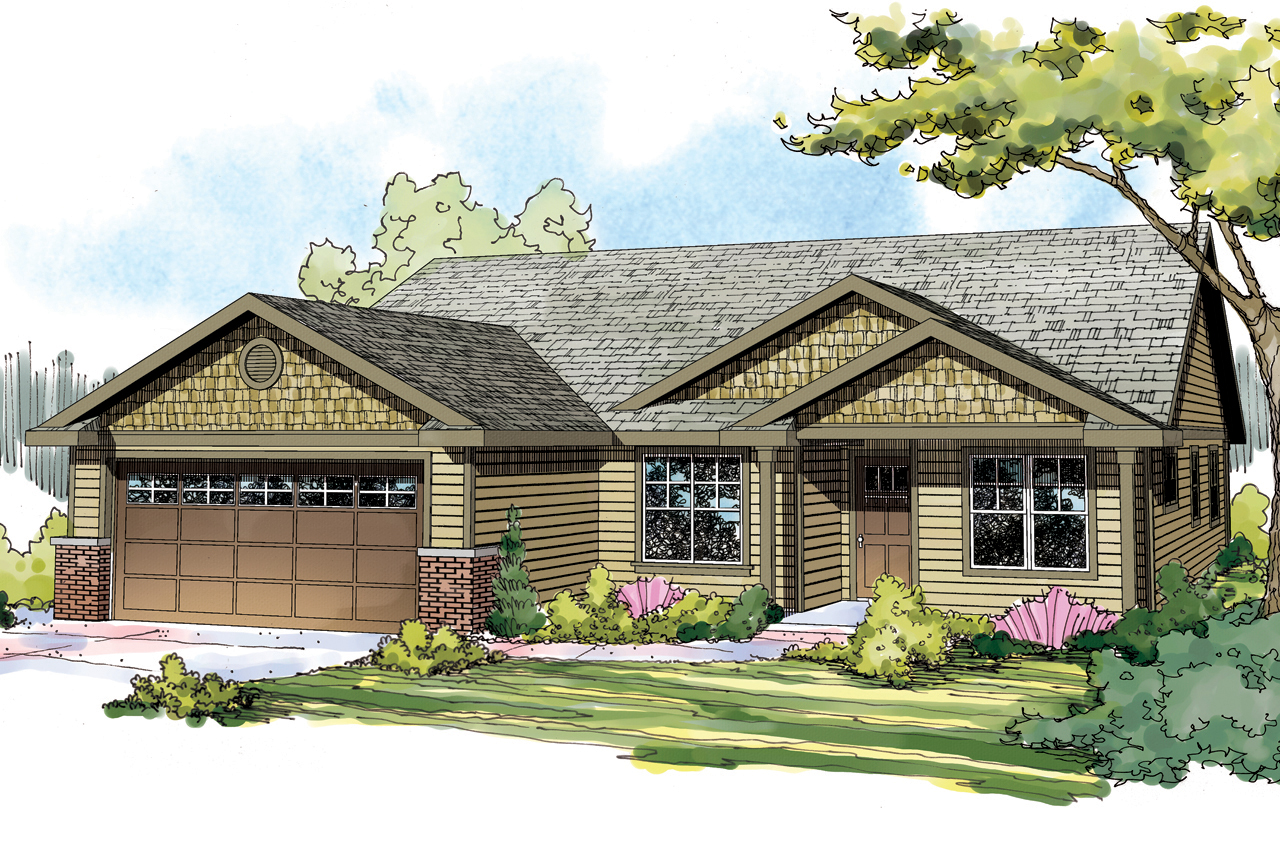 Pineville 30-937, Craftsman Home Plan, Ranch House Plan