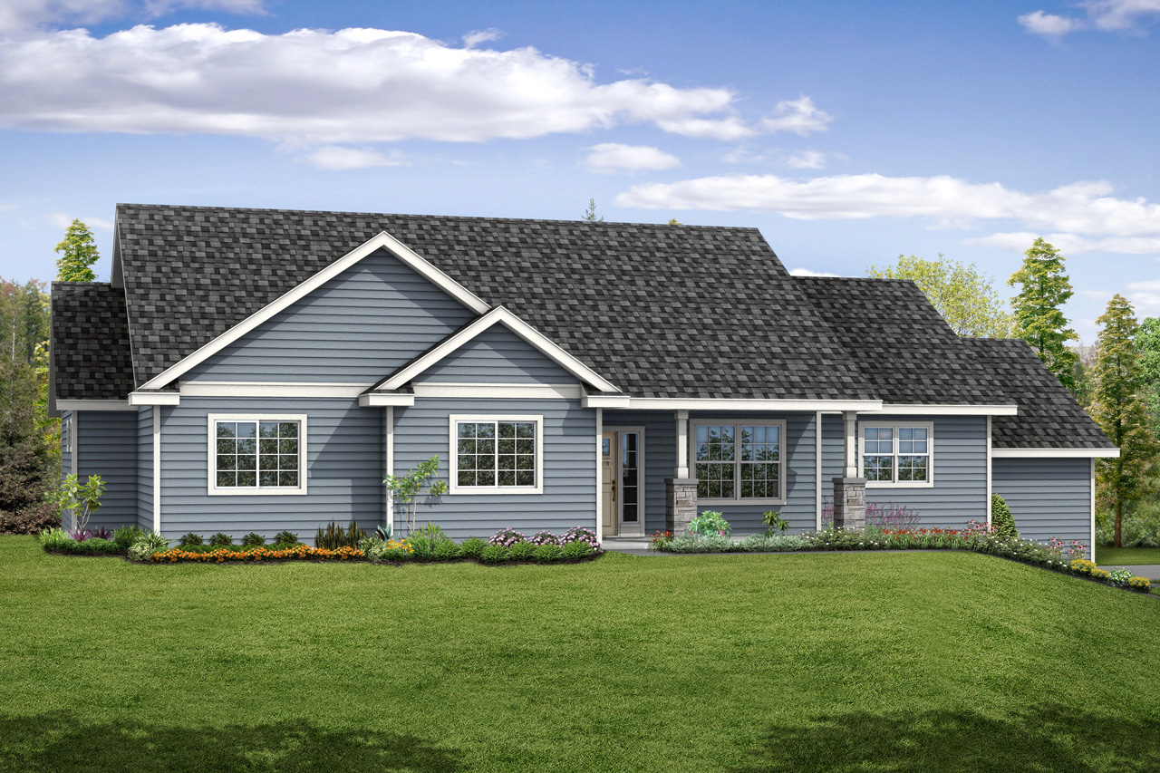 New House Plan, Country Home Plan, Lakeridge 31-069