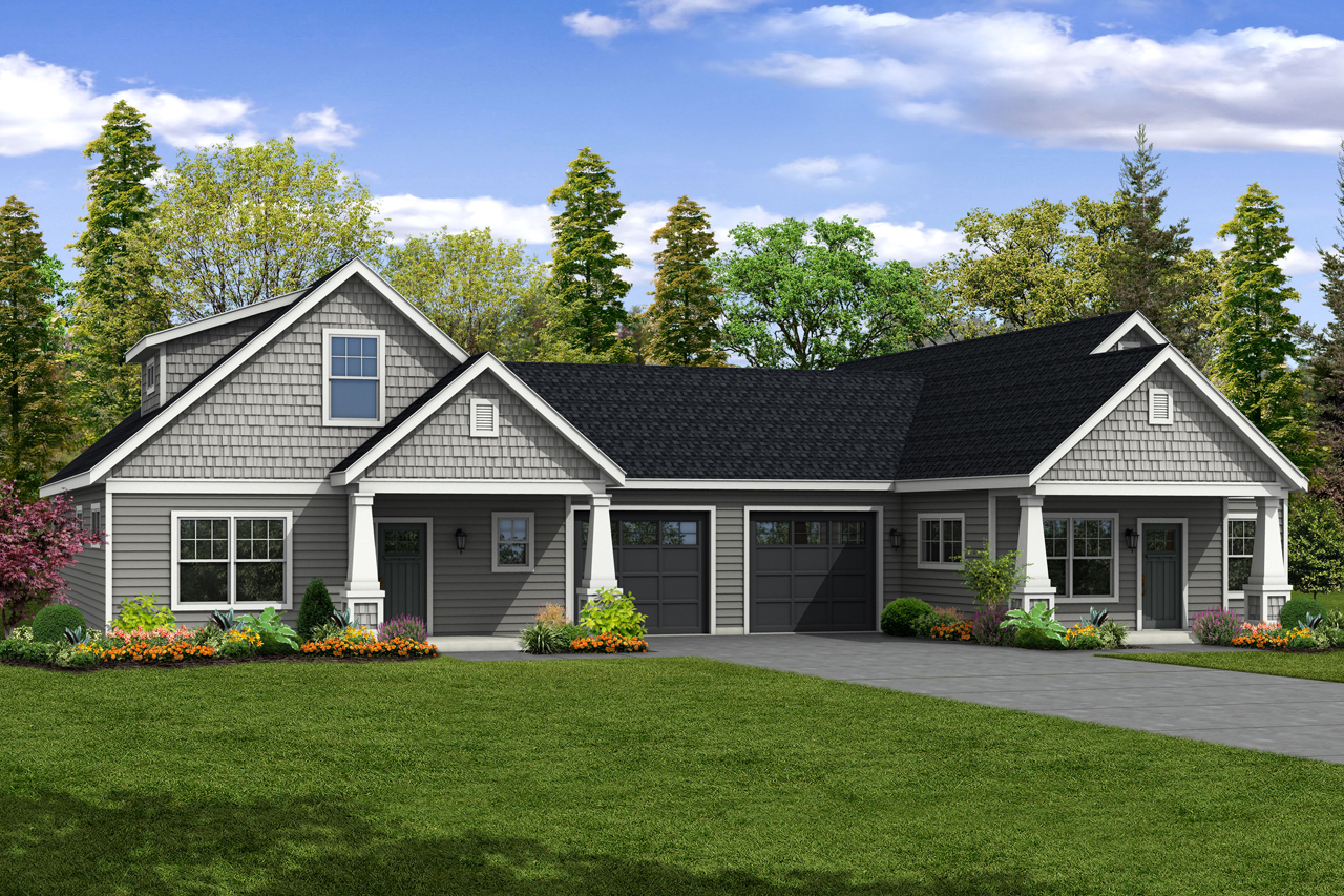 Cottage Duplex Plan Columbine 60-046