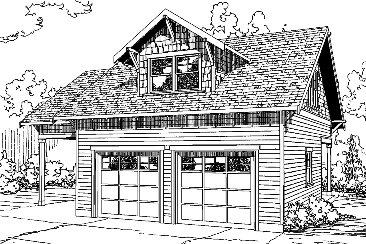 Garage with Living, 2 story garage plan, garage design, Garage 20-137
