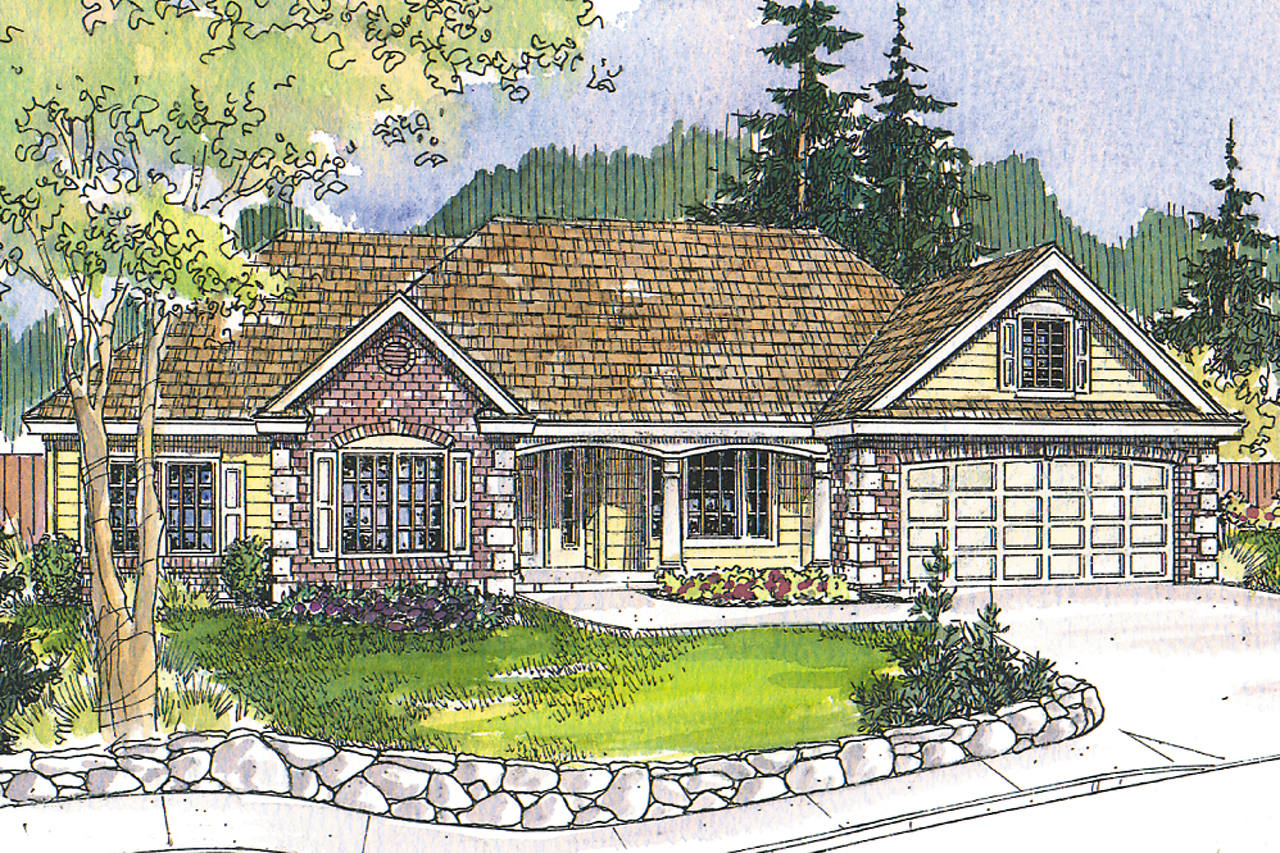 Ranch House Plan, Classic House Plan, New Home Plan, Hampshire 30-799
