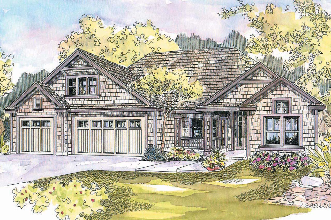 Featured House Plan of the Week, Shingle-style Home Plan, Cape Cod House Plans, Ranch Home Plan, Schuyler 30-522