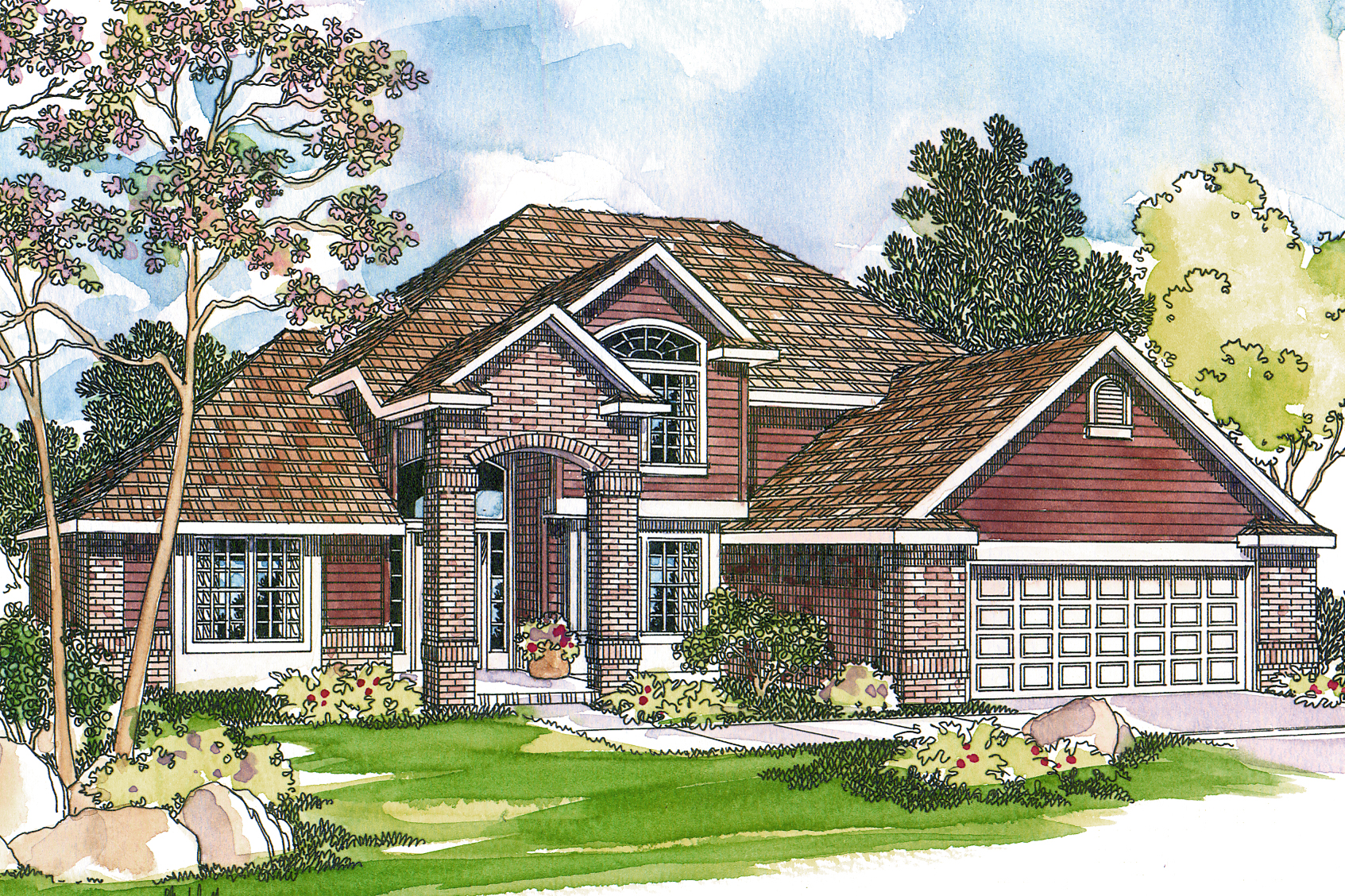 Traditional House Plan, Home Plan, Coleridge 30-251, 3 Bedrooms, View House Plan